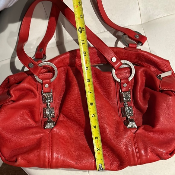 Red Leather Shoulder Bag - Picture 6 of 9